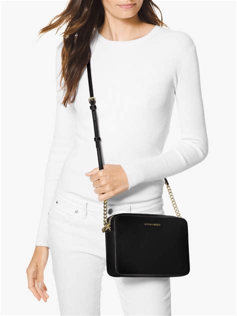 jet set michael kors crossbody large|michael kors large saffiano crossbody.